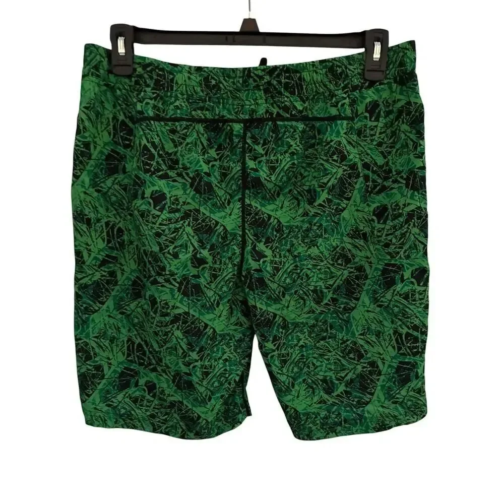 FL2 Green Patterned Swim Shorts Mens Size L